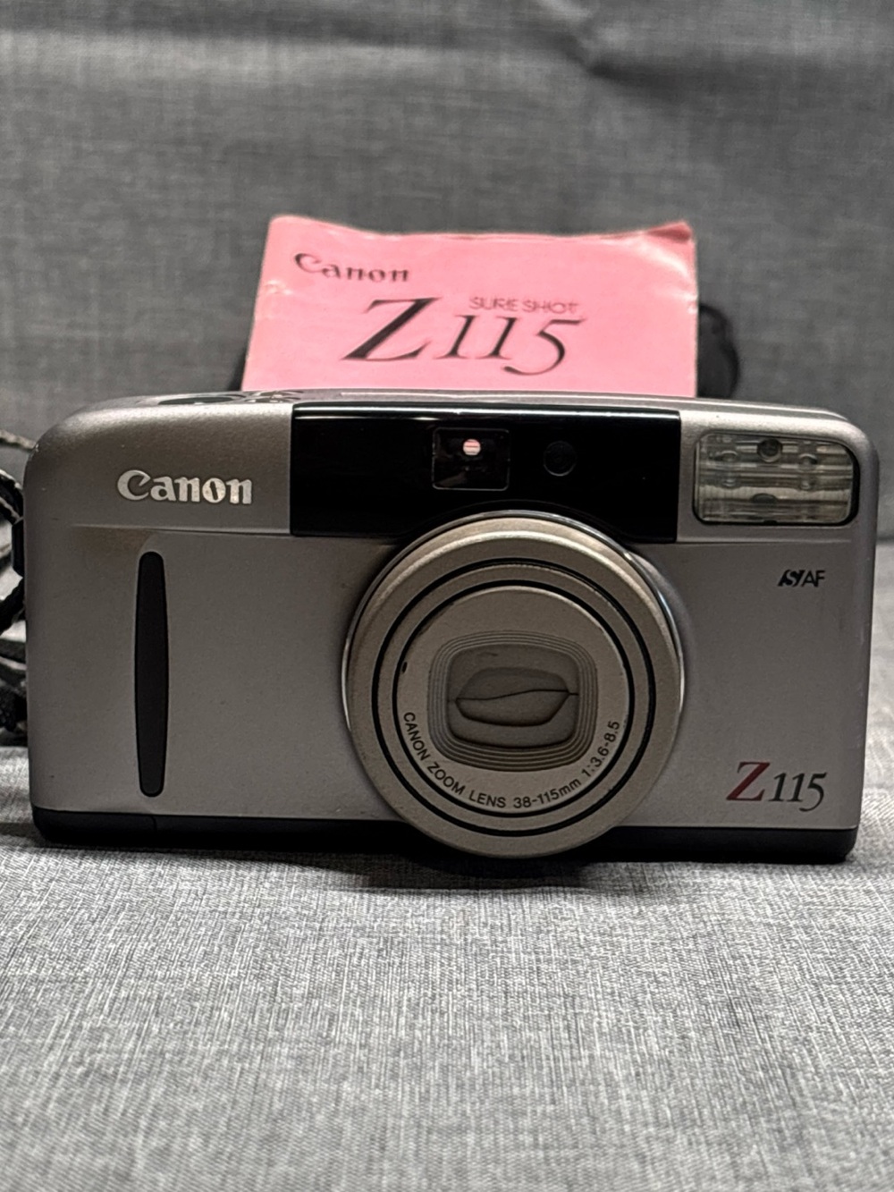 Canon Sure Shot Z115 AF Point & Shoot 35mm Film Camera.Soft Case,& Manual, Works